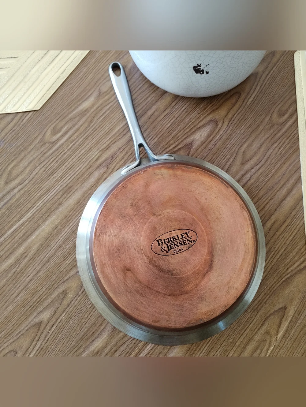Stainless Steel Frying Pan - copper bottom saute pan ,